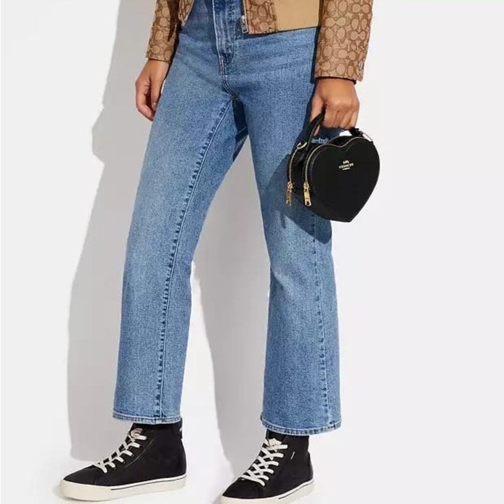 NWT Coach Black Heart-Shaped Crossbody Bag - Picture 9 of 9